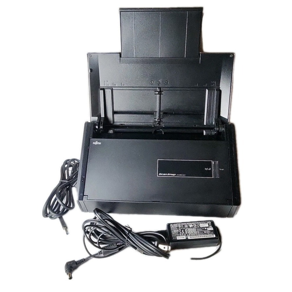 Fujitsu ScanSnap ix500 Color Document Scanner 9" Power Supply & USB Wifi Works